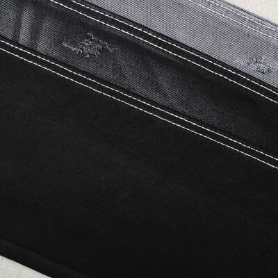 Bon prix 11.5 oz 55% coton 45% polyester Noir Noir Jeans en tissu en ligne