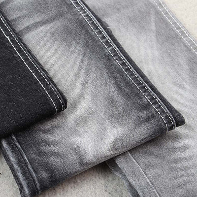 Bon prix Tissus denim noir/blanc 10-11 oz pour jeans prêts pour femmes et hommes en ligne