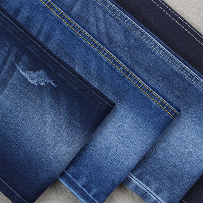 Bon prix Vente à chaud 10,5 oz coton polyester étirement Jeans denim Tissu pour hommes Jeans en ligne