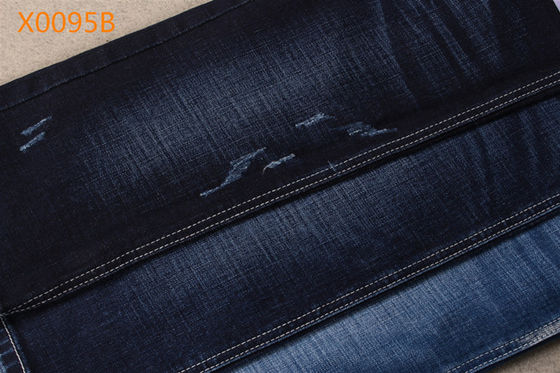 Bon prix les côtés 11oz deux boudinent 21,6% le tissu de denim de Spandex de coton de la rayonne 74% du polyester 2,4% en ligne