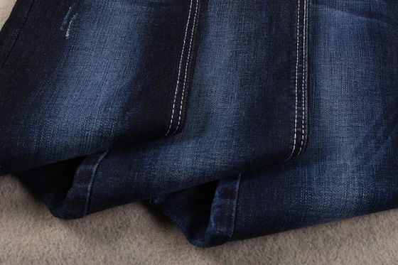 Bon prix 339 GM/M matériel élastique de 10 d'once de toucher doux d'indigo de coton de mèche de denim blues-jean de tissu en ligne