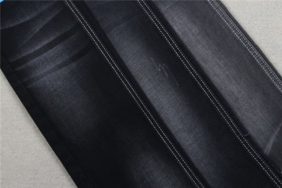 Bon prix l'entreprise de confort de 9.5oz Eco a réutilisé le tissu noir matériel de denim de poly denim de bout droit en ligne