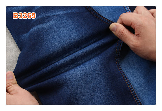 Bon prix matériel de jeans de coton de tissu de textile de denim de satin de polyester du coton 24% de 9oz 73% en ligne