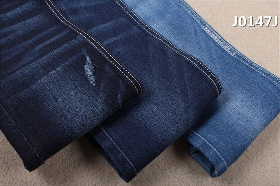 Bon prix Sergé droit maigre des jeans RHT de femmes bleues étirables énormes tissu de denim de 10 onces en ligne