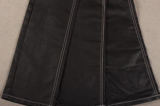 Bon prix le matériel de textile cassé de denim de sergé de 8,5 onces a enduit le finissage spécial extérieur en ligne