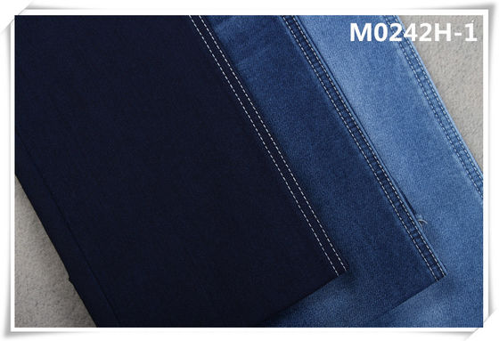 Bon prix 12oz tondent les jeans tricotés d'hiver ont balayé le polyester du coton 43 du tissu 56 de denim 1 Spandex en ligne