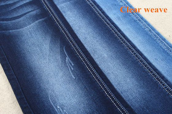 Bon prix 9oz 63 polyester du coton 36 1 tissu d'armure droit de sergé de denim de Spandex en ligne