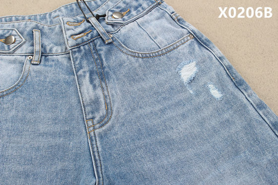 Tissu organique de denim de coton de 100% aucune armure bleu-foncé de main gauche de Spandex 3/1