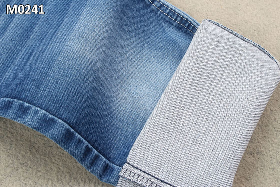 Bon prix Étirez le faux de coton tricotent le tissu de jeans avec de doubles couches 10,9 onces en ligne