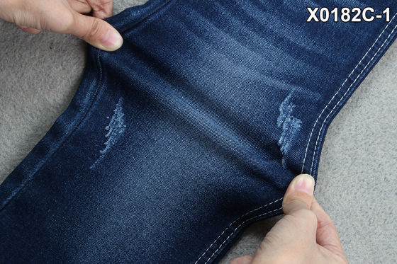 Bon prix Tissu moyen de denim de sergé de bout droit de tissu de jeans de femmes de poids pour le pantalon régulier de fille en ligne